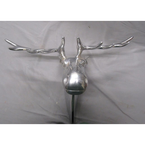 469 - MODERN METAL STAGS HEAD WALL HANGING