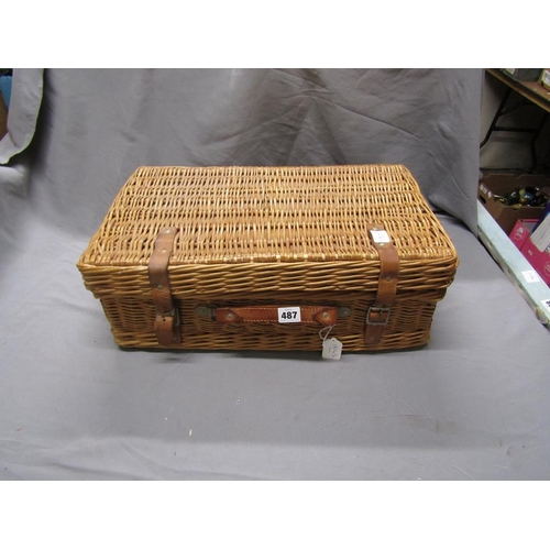 487 - PICNIC HAMPER AND CONTENTS