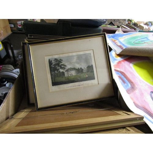 530 - TWO BOXES OF FRAMED AND UNFRAMED OF PICTURES AND PRINTS