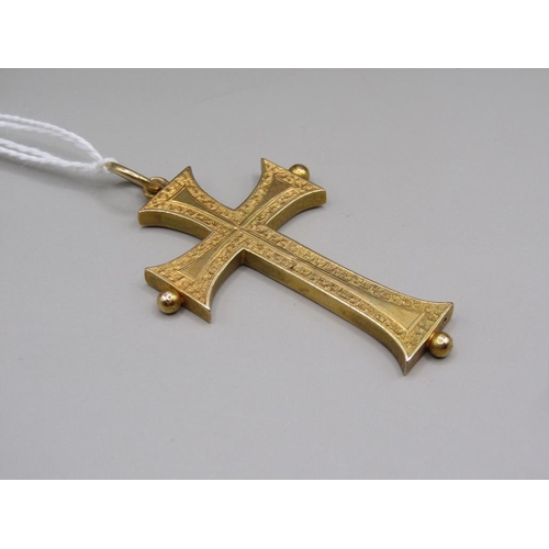 1502 - GOLD PENDANT CRUCIFIX - 4.7g