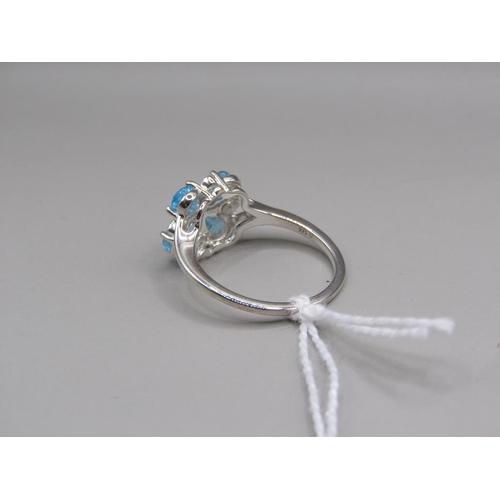 1531 - SILVER APETITE CLUSTER RING SIZE O