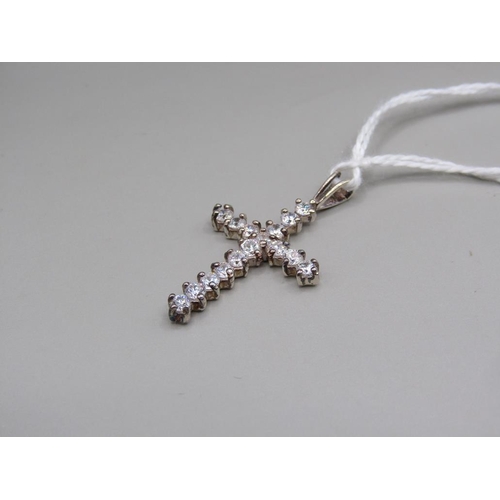 1538 - SILVER CZ CROSS