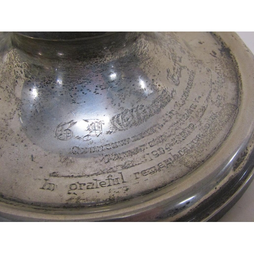 1612 - PRESENTATION SILVER CAPSTAN INKWELL