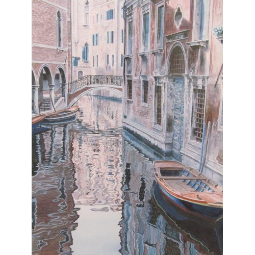 1112 - TWO COLOURED PRINTS - VENETIAN SUBJECTS, F/G, APPROX 55CM X 68CM