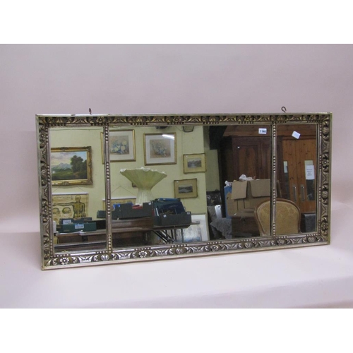 1146 - TRIPLE PANELLED WALL MIRROR, 60CM X 126CM