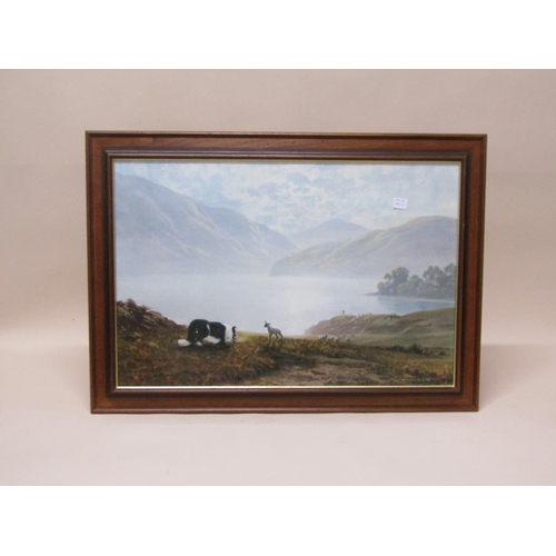 1148 - TWO FRAMED COLOURED PRINTS - SUNSET & NORTHERN LOCH SCENE