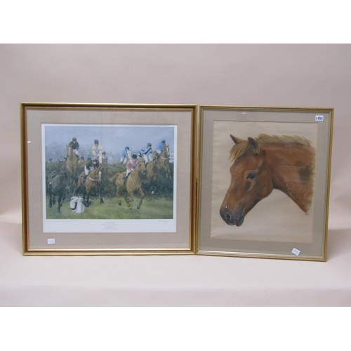 1153 - JOY LAXTON - TWO HORSE PORTRAITS; F/G NATIONAL HEROS PRINT