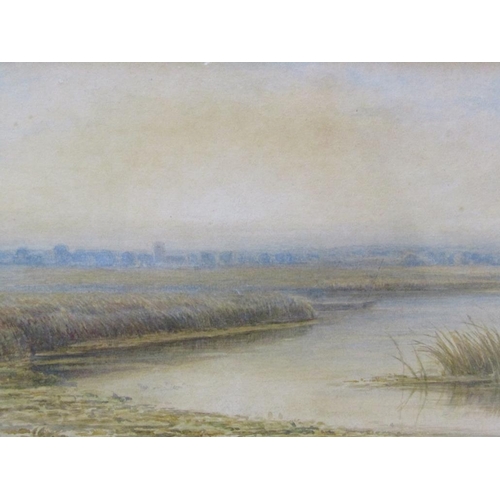 1174 - J W FRIPP - NORFOLK BROADS, PAIR, WATERCOLOURS, 15CM X 24CM