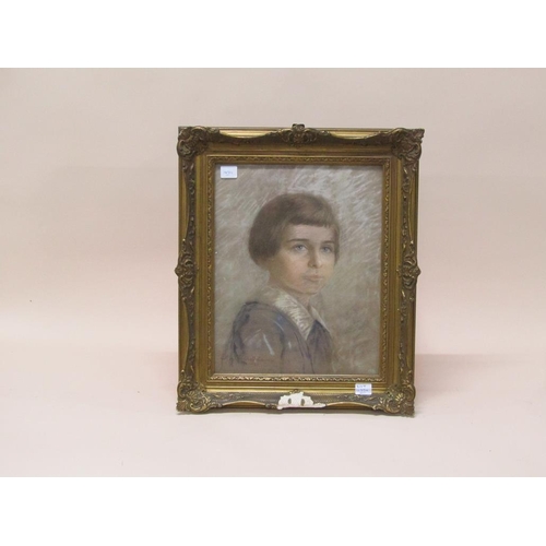 1135A - F/G PASTEL PORTRAIT OF A CHILD, SIGNED B ZCHAFFSHAUSEN