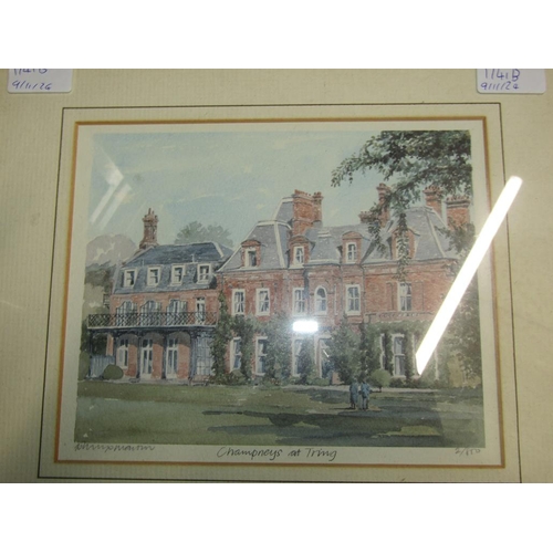 1141B - COLOURED PRINT OF CHAMPNEYS AT TRING