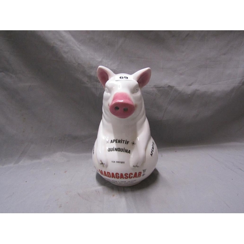 69 - FRENCH ADVERTISING PIG JUG