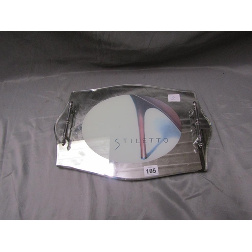 105 - STILETTO MIRRORED SERVING TRAY