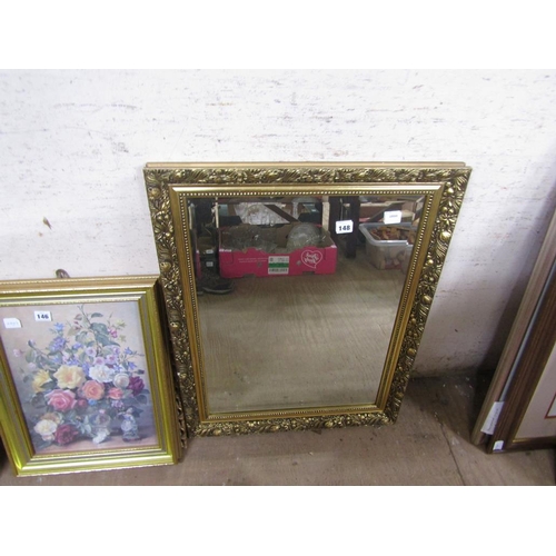 148 - TWO GILT FRAMED WALL MIRRORS