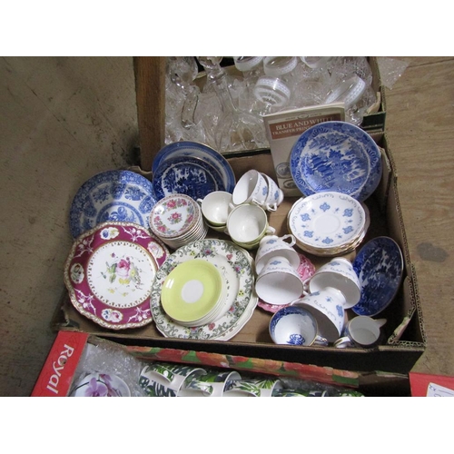 116 - BOX OF MIXED TEA/TABLE WARES