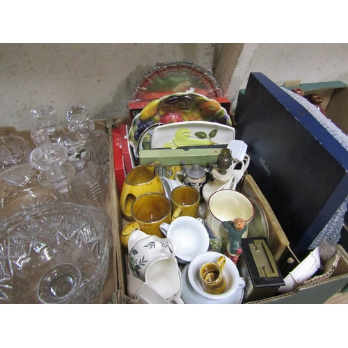 125 - BOX OF MIXED CERAMICS AND SILVER PLATE