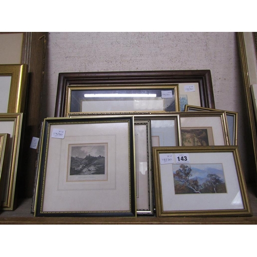 143 - FRAMED PRINTS AND ENGRAVINGS