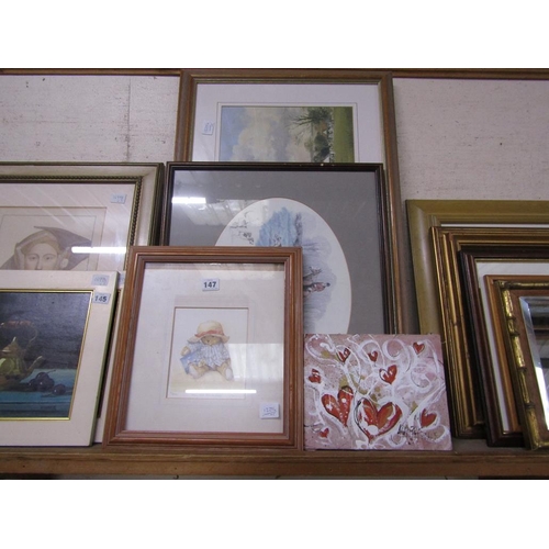 147 - QTY OF FRAMED PICTURES AND PRINTS