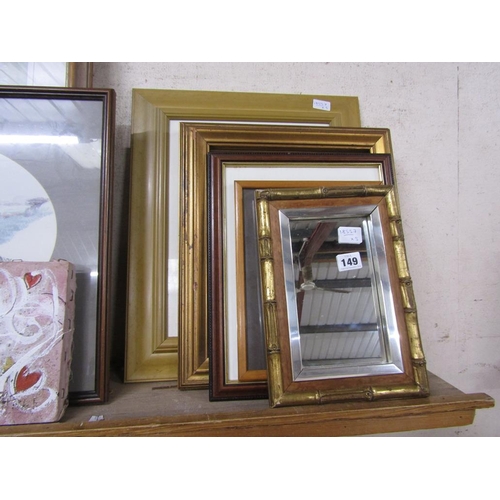 149 - QTY OF FRAMED PICTURES AND PRINTS, MIRROR