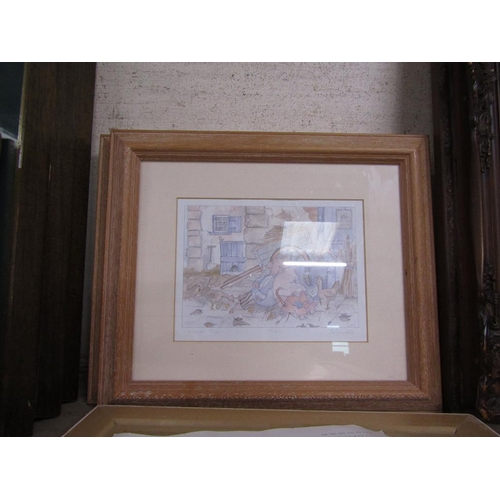 155 - LAURA SWINDLE - FRAMED LIMITED PRINTS, FARM YARD PIGS