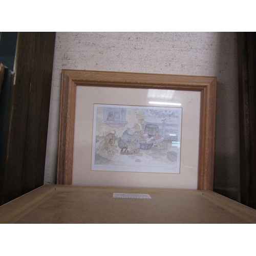 155 - LAURA SWINDLE - FRAMED LIMITED PRINTS, FARM YARD PIGS