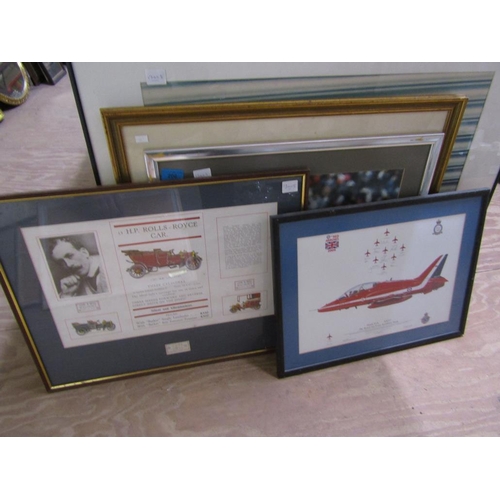 168 - QTY OF FRAMED PRINTS - MOTOR RACING ETC