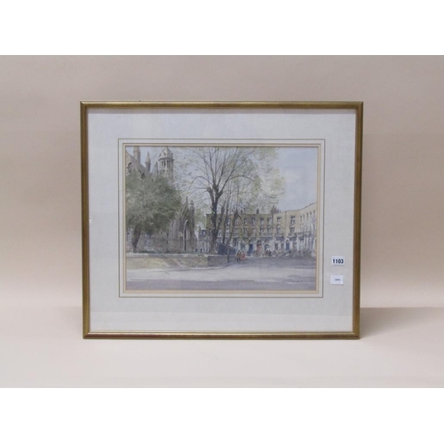 1103 - STANLEY ORCHANT CLOUDSLEY SQUARE, ISLINGTON LONDON, SIGNED WATERCOLOUR F/G 36 x 47 cms