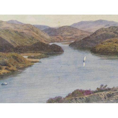 1114 - PAIR UNSIGNED SCOTTISH LOCHS, OIL ON BOARD FRAMED 16 x 26 cms