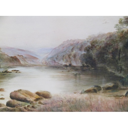 1134 - L CHAPMAN, PAIR OF LANDSCAPE AND RIVERSCAPE, WATERCOLOURS.  F/G 27 x 37 cms