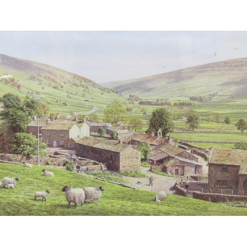 1142 - TWO F/G COLOURED PRINTS - NORTH OF ENGLAND FARM YARD SETTINGS, EACH APPROX 40CM X 56CM