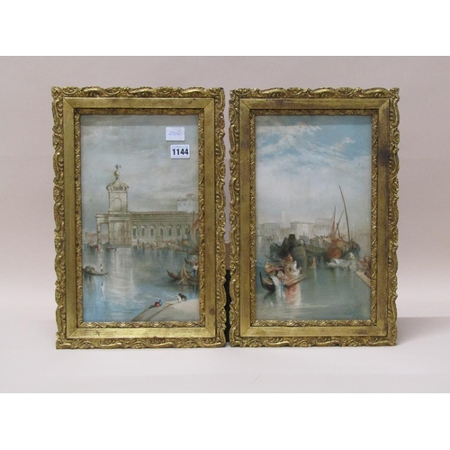 1144 - UNSIGNED - PAIR OF VENETIAN SUBJECTS, F/G, PRINTS, EACH APPROX 34CM X 20CM