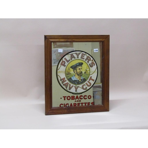 1148 - PLAYERS NAVY CUT ADVERTISING MIRROR, FRAMED, 48CM X 39CM