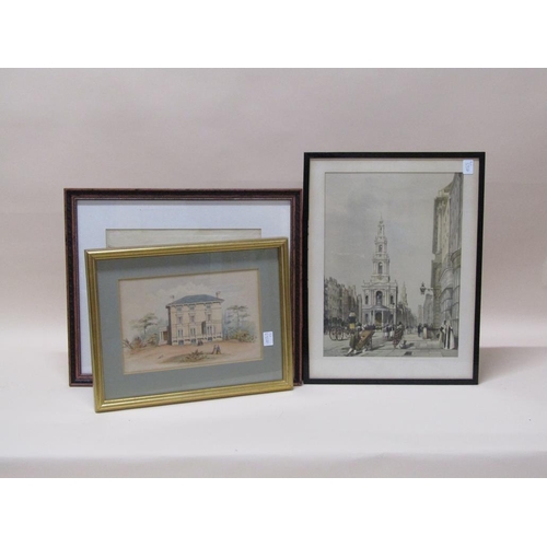 1153 - COLLECTION OF FOUR WATERCOLOURS AND PRINTS - VARIOUS SUBJECTS