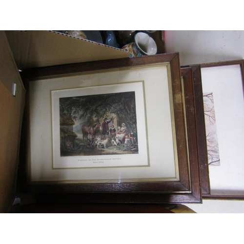 378 - BOX OF FRAMES, PICTURES AND PRINTS