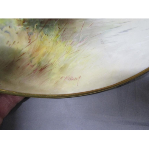 418 - AYNSLEY HAND PAINTED BOWL; ROYAL WORCESTER ETC