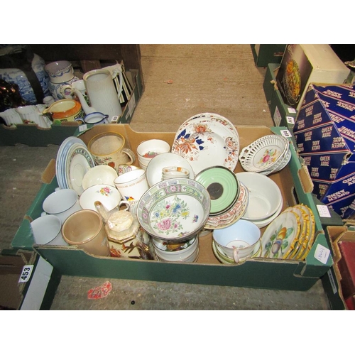 454 - BOX OF MIXED CHINA TO INCL TEAWARES