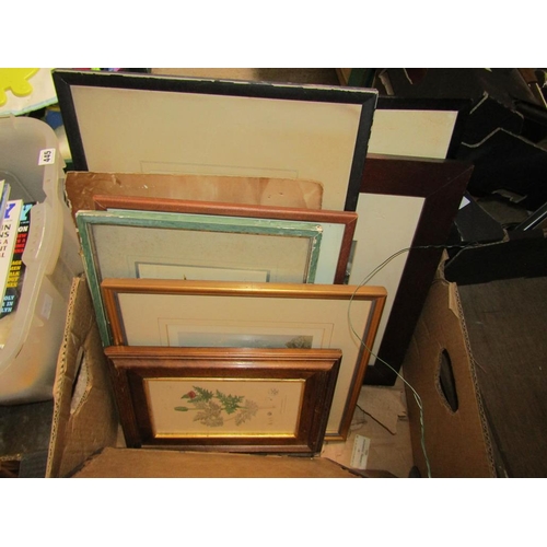 469 - BOX OF MIXED PRINTS AND ENGRAVINGS ETC