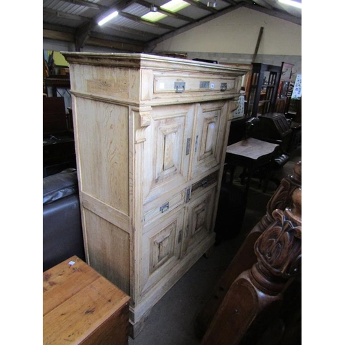 723 - BLEACHED OAK CUPBOARD