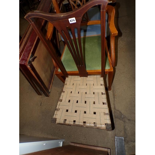 874 - INLAID CHAIR