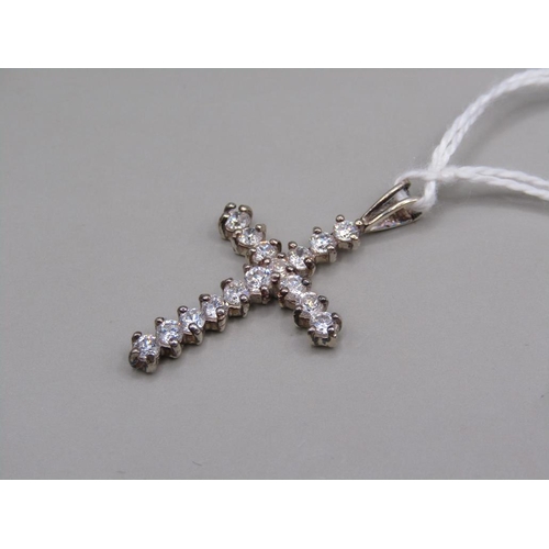 1456 - SILVER CZ CROSS