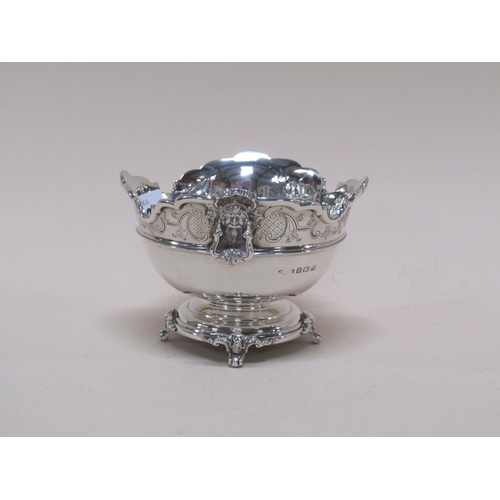 1435 - EARLY 20c SILVER SUGAR BOWL DATED BIRMINGHAM 1925, 5.4ozt