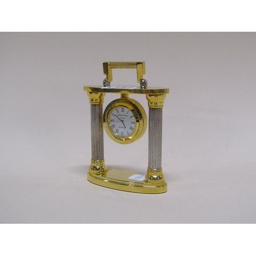 1382 - MILLARD REEVES AND SONS GOLD PLATED MANTEL CLOCK