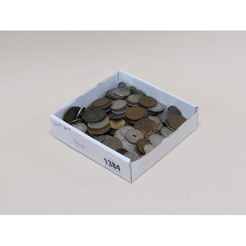 1384 - BOX OF MIXED BRITISH COINS