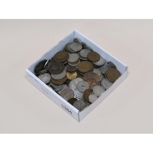 1384 - BOX OF MIXED BRITISH COINS