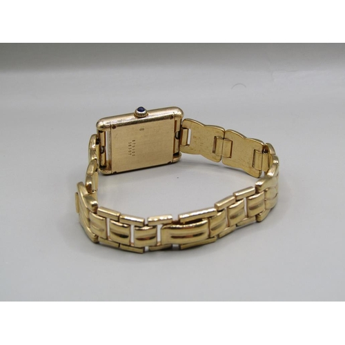 1339 - 18ct GOLD ASPREY LADIES WATCH ON A PLATED BRACELET, IN ITS ORIGINAL FITTED BOX