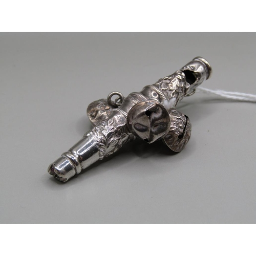 1349 - SILVER BABY RATTLE