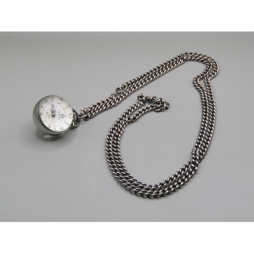 1355 - GLOBULAR PENDANT WATCH AND CHAIN AND LADIES GIVENCHY WATCH