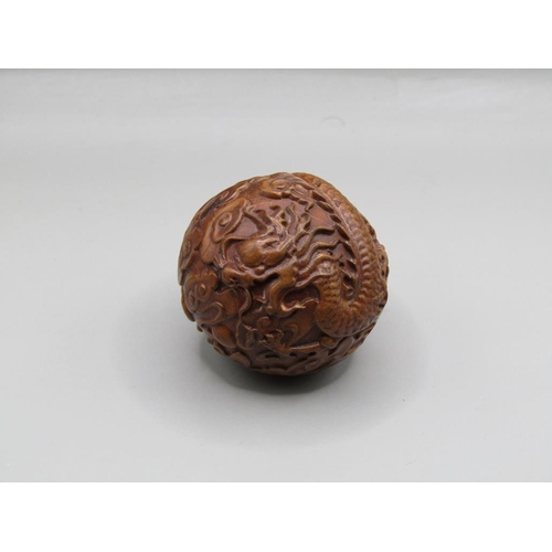 1358 - CHINESE STYLE CARVED BALL