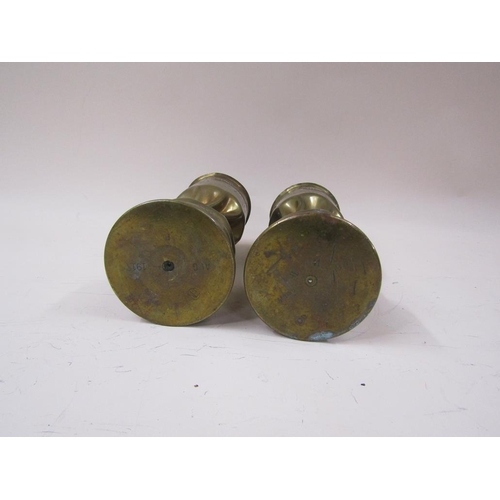 1215 - PAIR OF WW1 TRENCHART SHELL CASE VASES