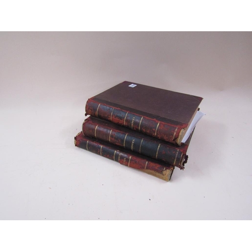 1219 - THREE LEATHER BOUND BOOKS - THE PLAYS OF WILLIAM SHAKESPEARE