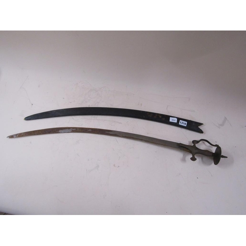 1316 - ORIENTAL SABRE SWORD IN SHEATH, 94CM L OVERALL